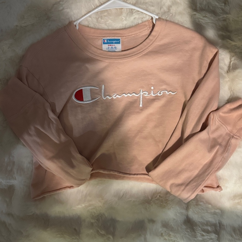 Champion Cropped Scoop Neck Sweater Size Small